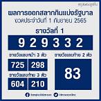 หวยงวดที่1/2/65